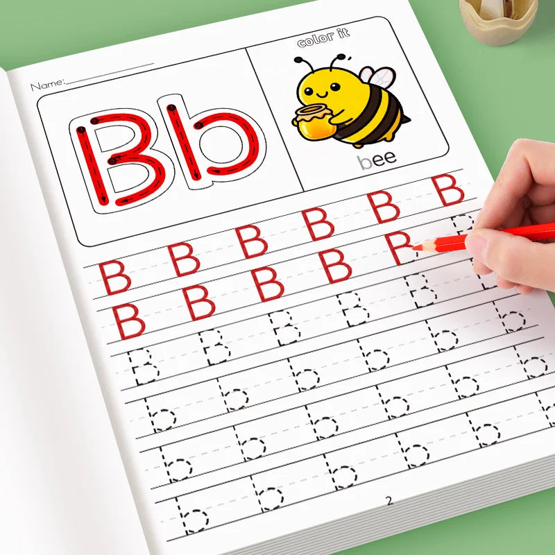Children's Alphabet Practice Books A-Z Writing Practice Books, Learning Writing, Drawing Pages ActivitiesIllustration Book