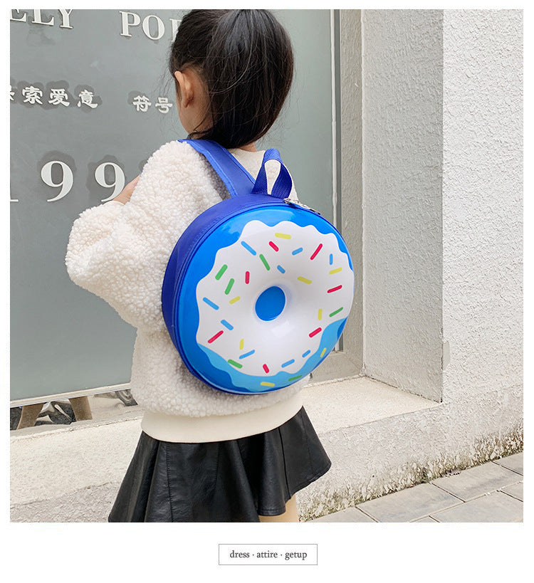 Cartoon Kids Backpack Cute Donut Eggshell Bag Fun Kindergarten Kids Backpack Boys Girls Backpack - Baby's World (view 9)