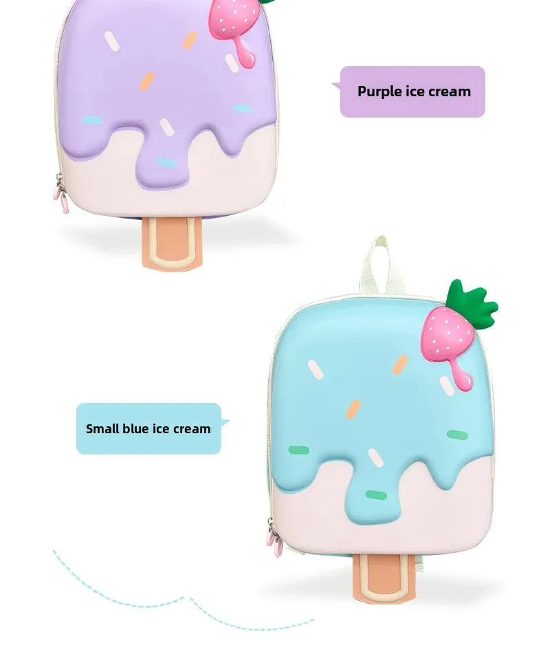 Candy Land Children's Backpack Cute Nursery School Bag Boys Girls Fun Ice Cream Design Double Shoulder Bag Childhood Flavor