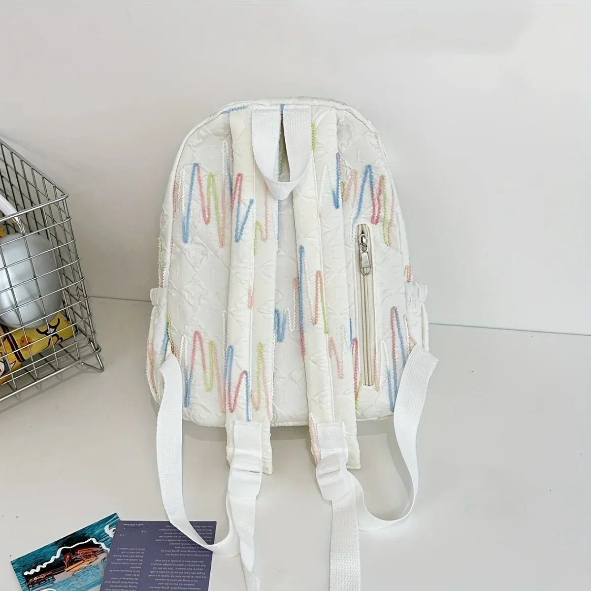 One lady fashion backpack made of nylon, suitable for students and college students - Baby Bag - Baby's World (view 2)
