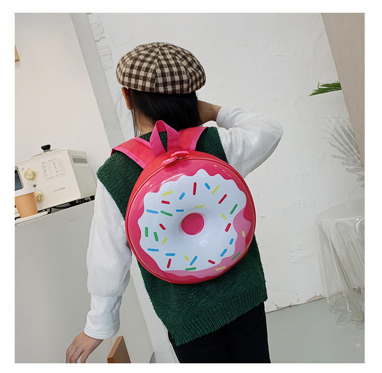 Cartoon Kids Backpack Cute Donut Eggshell | Baby's World Bangladesh