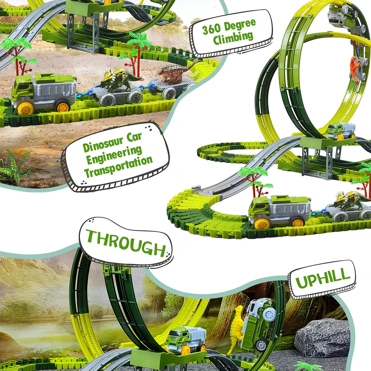 Space Track Toys Magic Climbing electric Engineering Race Car Toy  Bendable Flexible Race track Cars Train Toy For Kid Gift