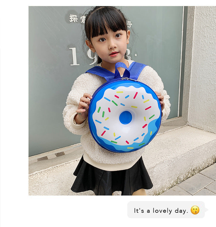 Cartoon Kids Backpack Cute Donut Eggshell Bag Fun Kindergarten Kids Backpack Boys Girls Backpack - Baby's World (view 13)