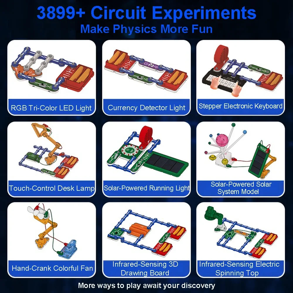 2025 Science Experiments Kits Circuits Electronic For Kids Physical Circuito Electrico niños For Children STEM Toys Science Kits