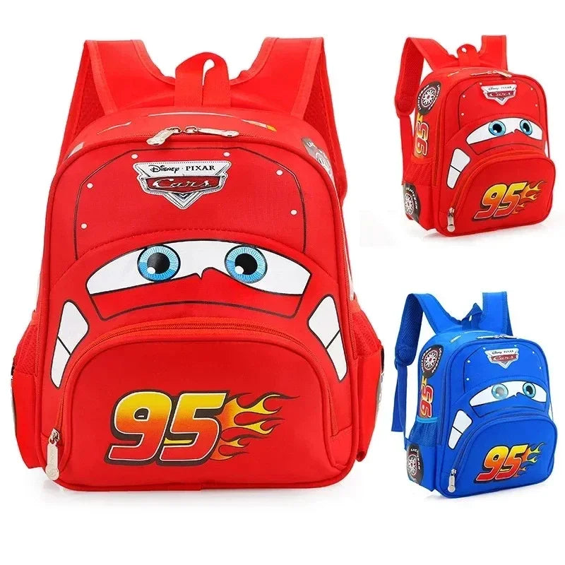 Cartoon Disney Cars 95 Series Kindergarten Safety Schoolbag 3D Car Shape Large Capacity Backpack Boys And Girls Surprise