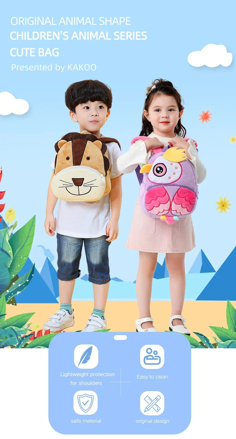 Cute Animals Cartoon Plush Children Backpacks Schoolbag Girls Boys casual Baby Bags - Baby's World (view 7)