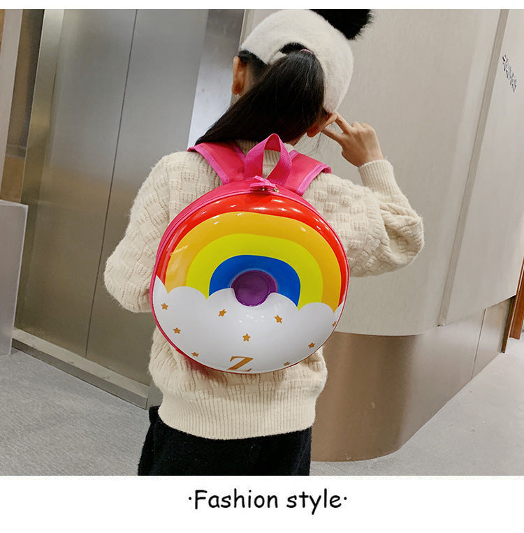 Cartoon Kids Backpack Cute Donut Eggshell Bag Fun Kindergarten Kids Backpack Boys Girls Backpack - Baby's World (view 16)
