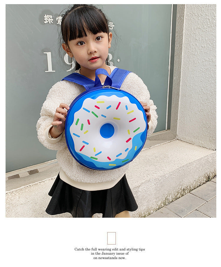 Cartoon Kids Backpack Cute Donut Eggshell Bag Fun Kindergarten Kids Backpack Boys Girls Backpack - Baby's World (view 6)