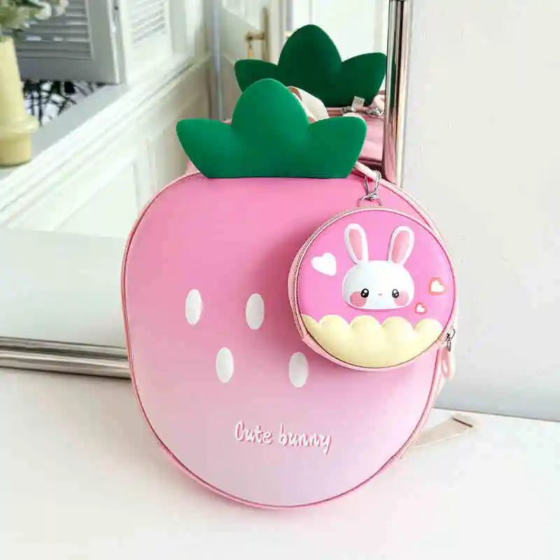 Cartoon Children Backpack 3D Strawberry | Baby's World Bangladesh