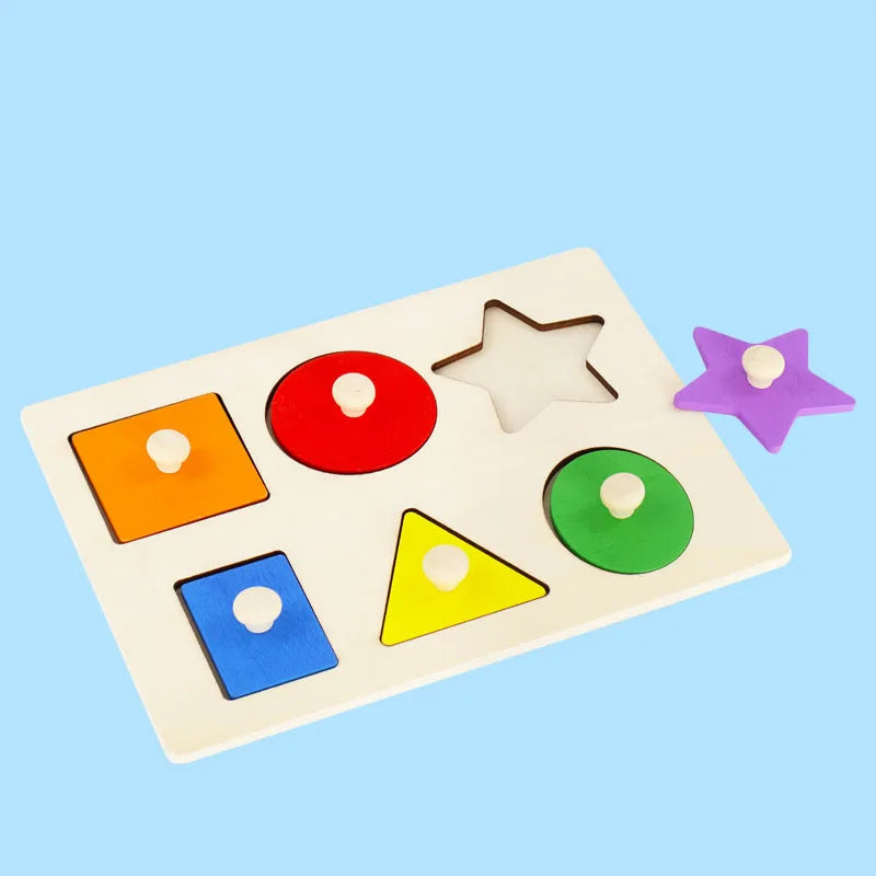 Children Wooden Puzzle Montessori Toys for Baby 1 2 3 Years Old Kids Alphabet Number Shape Matching Early Educational Games Toys