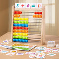 Classic Wooden Educational Counting Toy 100 Beads Preschool Math Learning Toys Montessori Number Arithmetic Abacus Toddler Gift