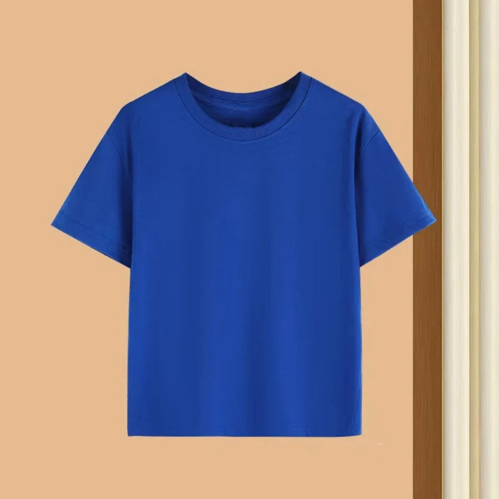 Summer Kids Clothes Streetwear Print Cartoon T Shirt Short Sleeve Baby Tops Tees Korean Boys Girls Clothes Y2k Cotton T Shirts