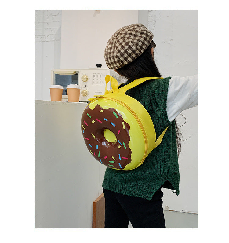 Cartoon Kids Backpack Cute Donut Eggshell | Baby's World Bangladesh