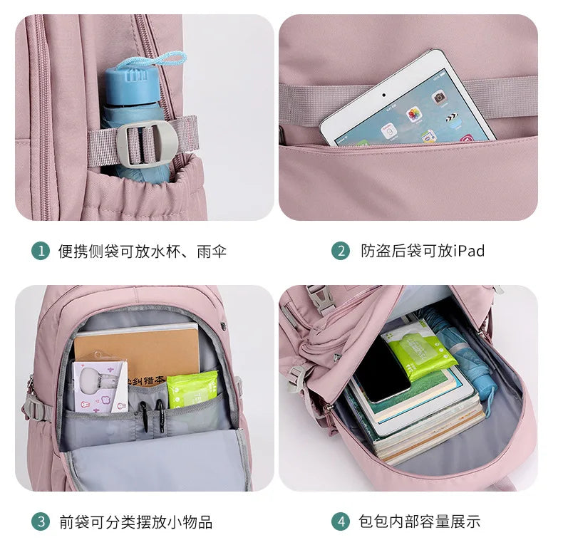 Children School Bags For Girls Large Schoolbag Kawaii Primary School Backpack Kids Book Bag Waterproof Laptop Travel