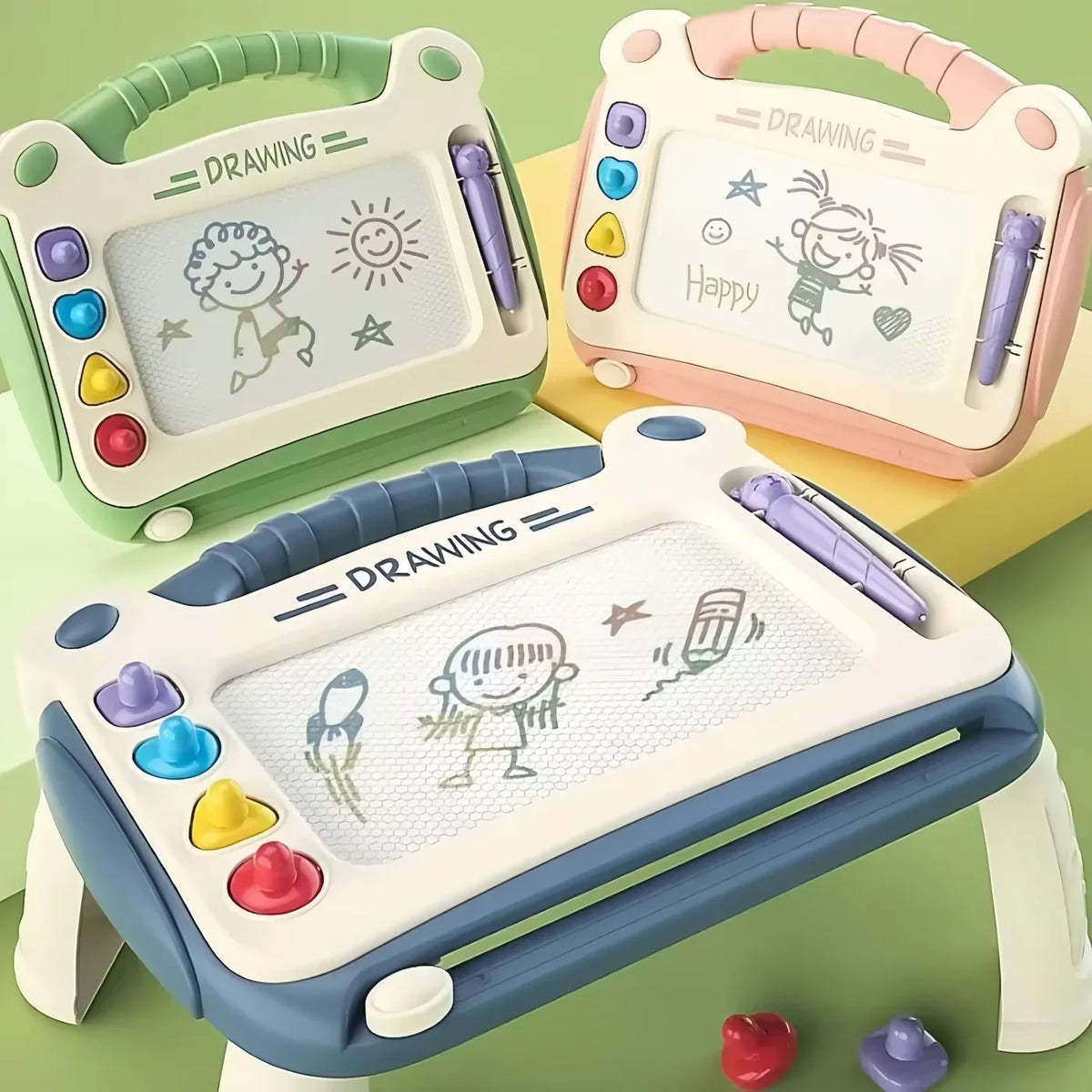 Children Magnetic Drawing Board Colored Graffiti Magic Eraser Drawing Board Children's Graffiti Board Art Early Education Toy