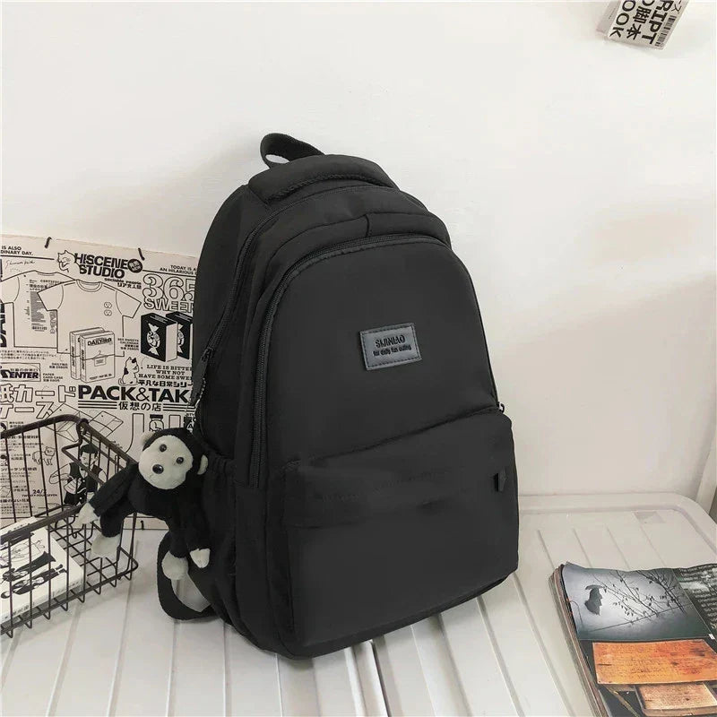 Solid Color Backpack Women Multi-pocket | Baby's World Bangladesh