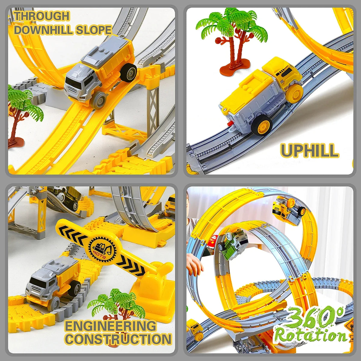 Space Track Toys Magic Climbing electric Engineering Race Car Toy  Bendable Flexible Race track Cars Train Toy For Kid Gift