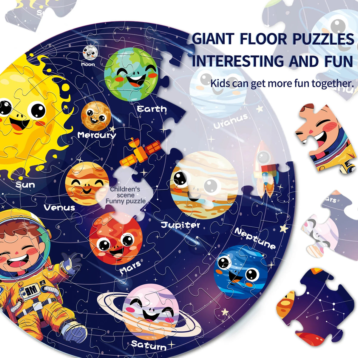 Fun Luminous Puzzles For Kids 70 Piece Creative Floor Puzzles Early Educational Learning Toy For Above 3 Years Kids Boys Girls