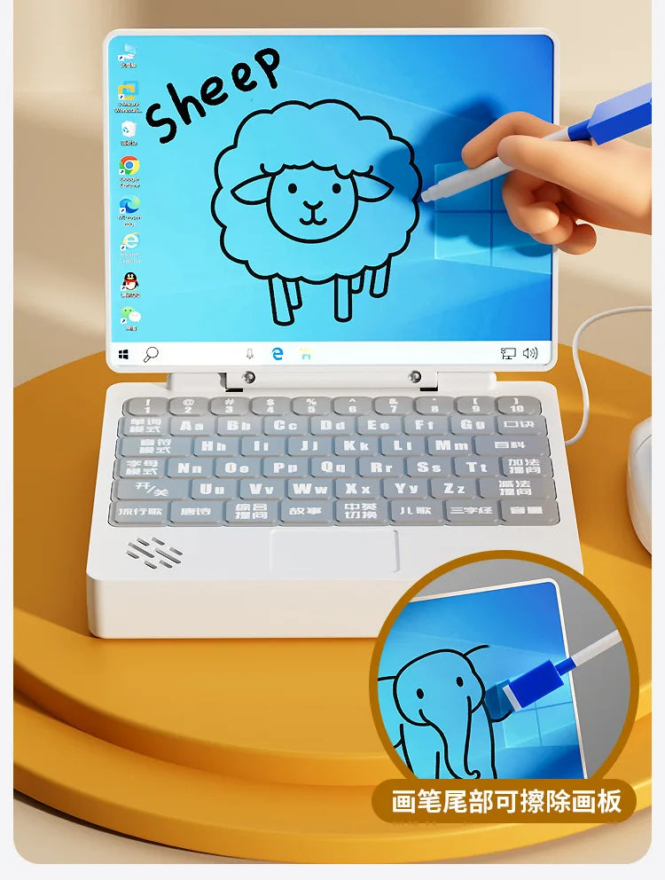 Children Multifunctional Early Education Notebook Enlightenment Learning Boy Girl Puzzle Thinking Training Toy Gifts Can Drawing