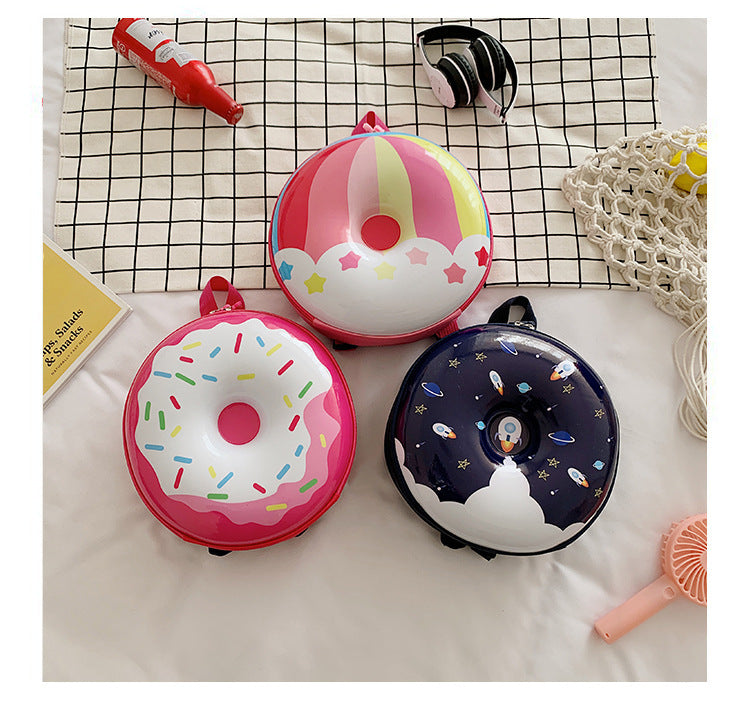 Cartoon Kids Backpack Cute Donut Eggshell | Baby's World Bangladesh