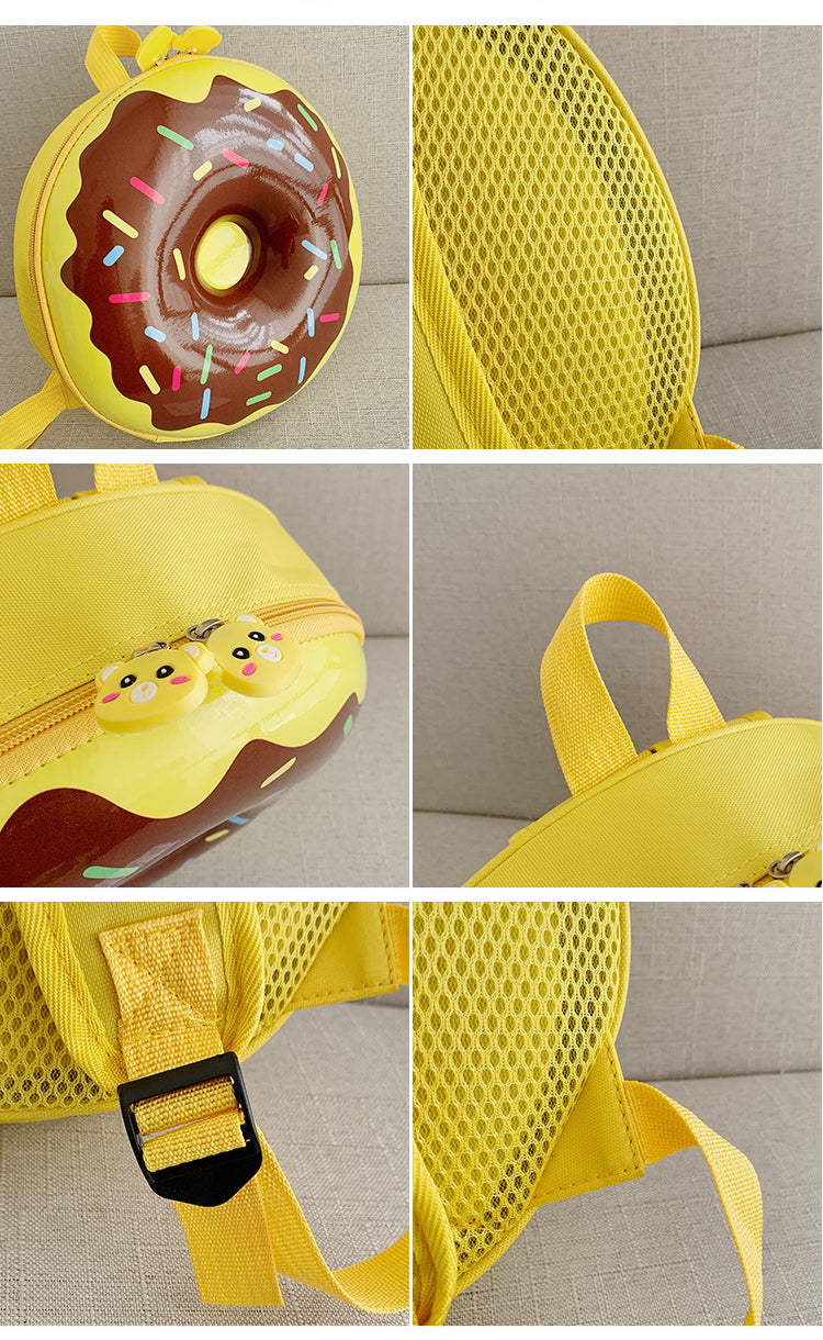 Cartoon Kids Backpack Cute Donut Eggshell Bag Fun Kindergarten Kids Backpack Boys Girls Backpack - Baby's World (view 8)