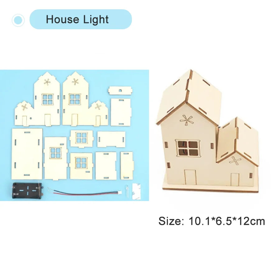 Kids DIY Science Toy Educational Scientific Experiment Kit Light Traffic Light Model Physics School STEM Projects Childrens Toy