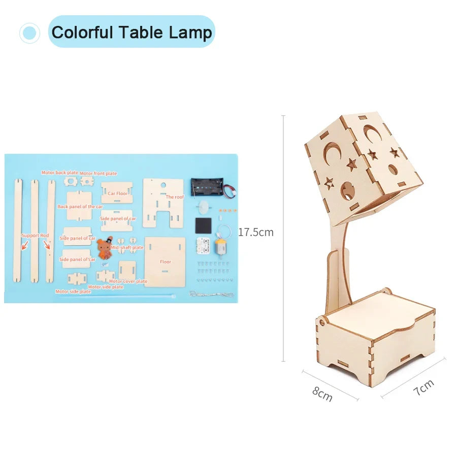 Kids DIY Science Toy Educational Scientific Experiment Kit Light Traffic Light Model Physics School STEM Projects Childrens Toy