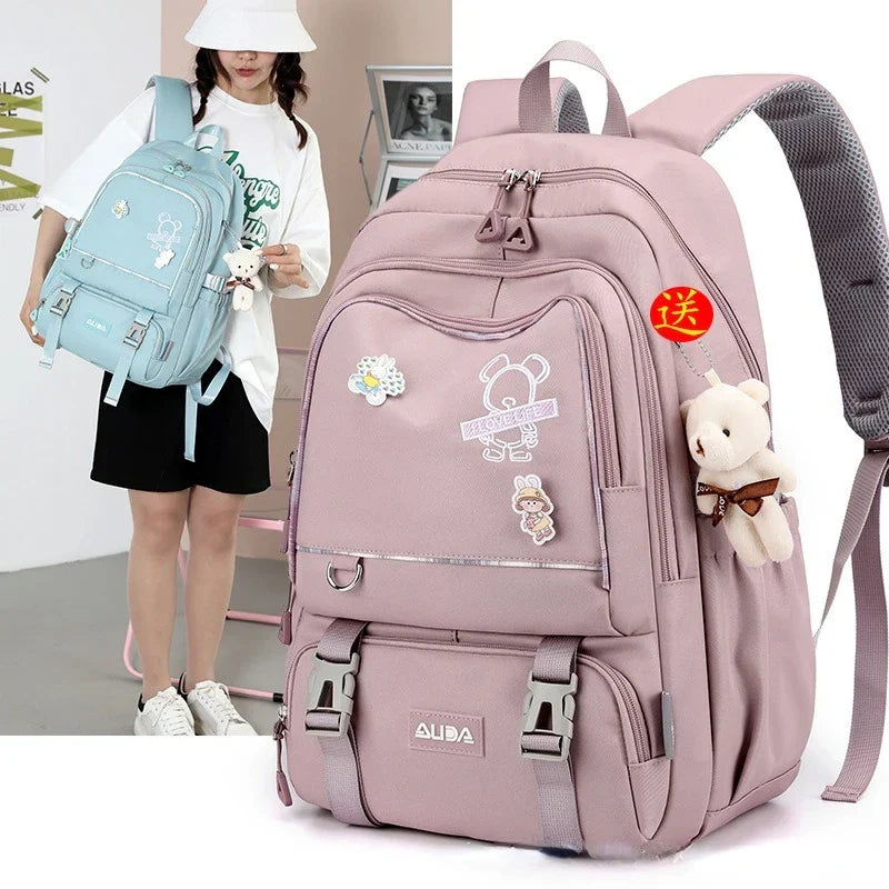 Children School Bags For Girls Large Schoolbag Kawaii Primary School Backpack Kids Book Bag Waterproof Laptop Travel