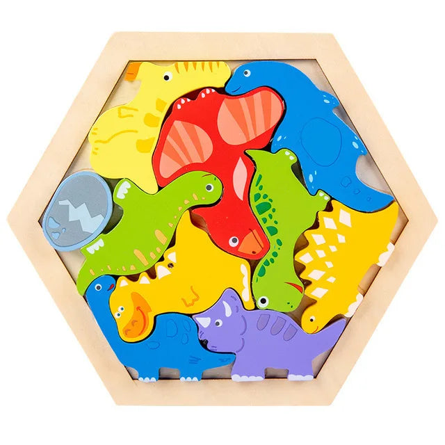 Baby Toy Wooden jigsaw Puzzle Creative 3D Puzzle for Children's Intelligence Development Early Educational toys for Children