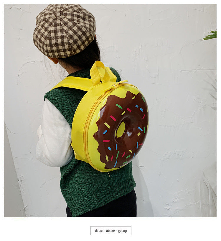Cartoon Kids Backpack Cute Donut Eggshell | Baby's World Bangladesh