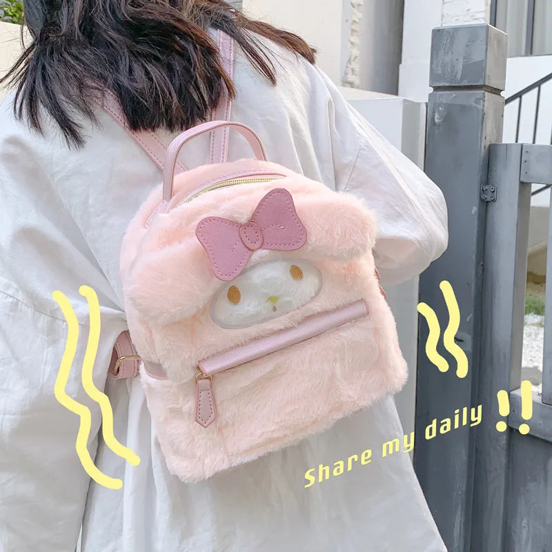 Kawaii My Melody Cinnamoroll Anime Schoolbags Cute Cartoon Backpacks Fashion Satchel Women's Bagpacks Christmas Gifts For