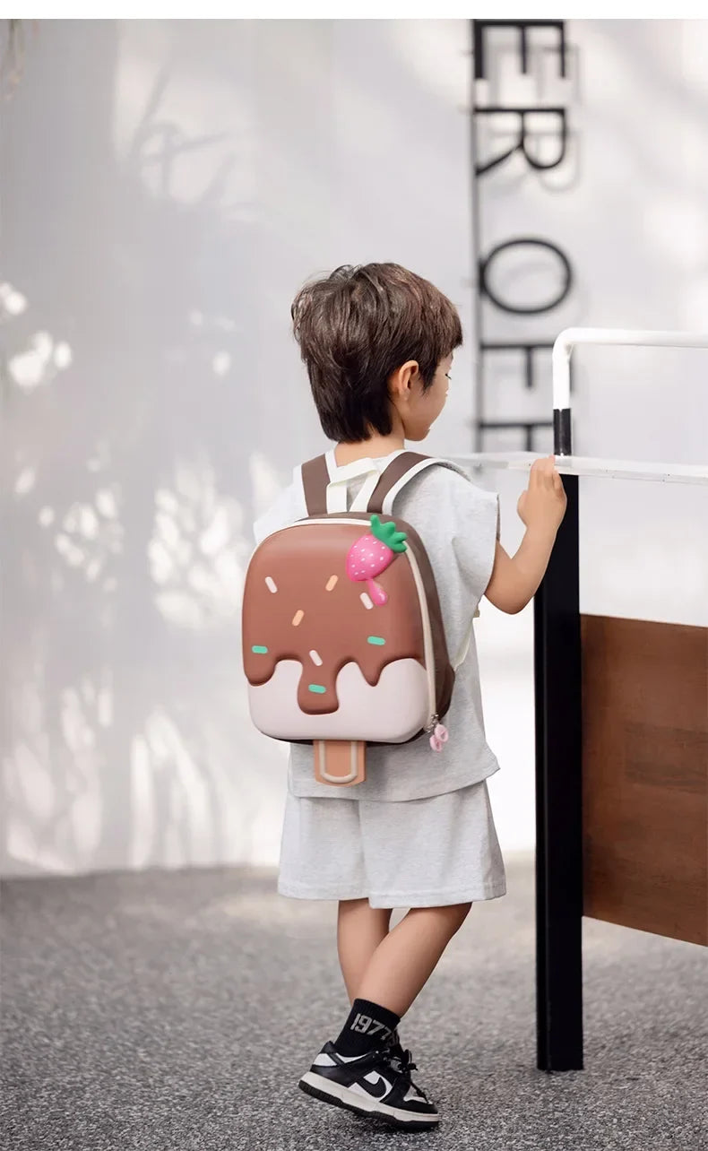 Candy Land Children's Backpack Cute Nursery School Bag Boys Girls Fun Ice Cream Design Double Shoulder Bag Childhood Flavor