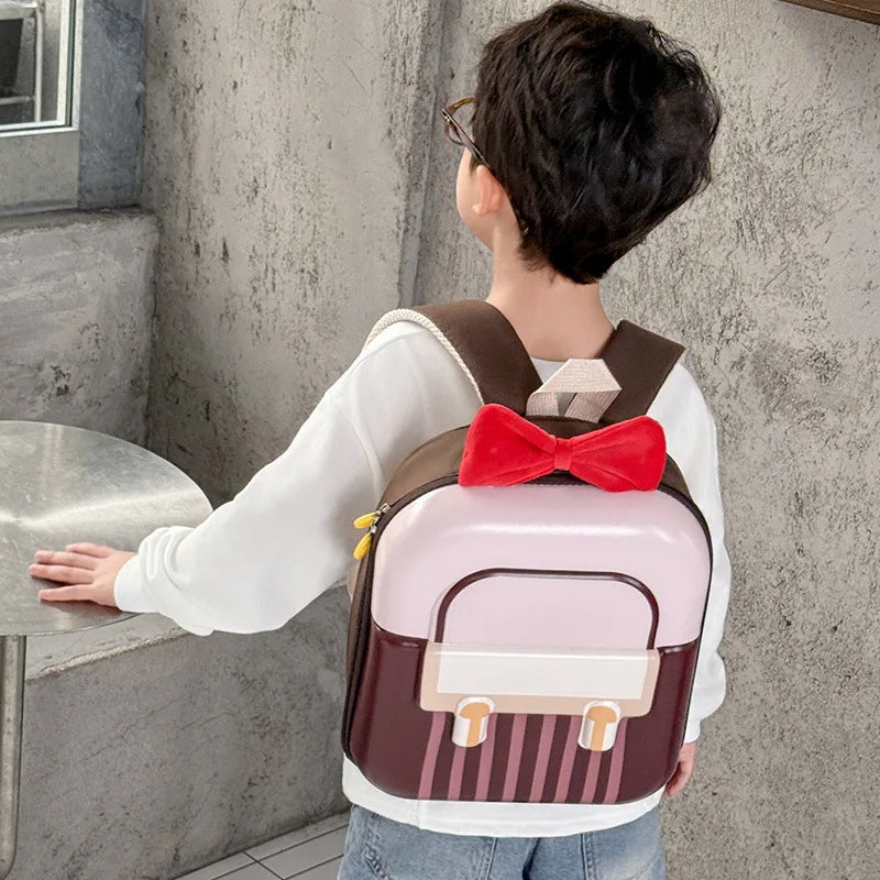 Kindergarten Small Schoolbag Sweet Bow Lightweight Boys And Girls Eggshell Shoulder Bag New Children Fashion Backpacks