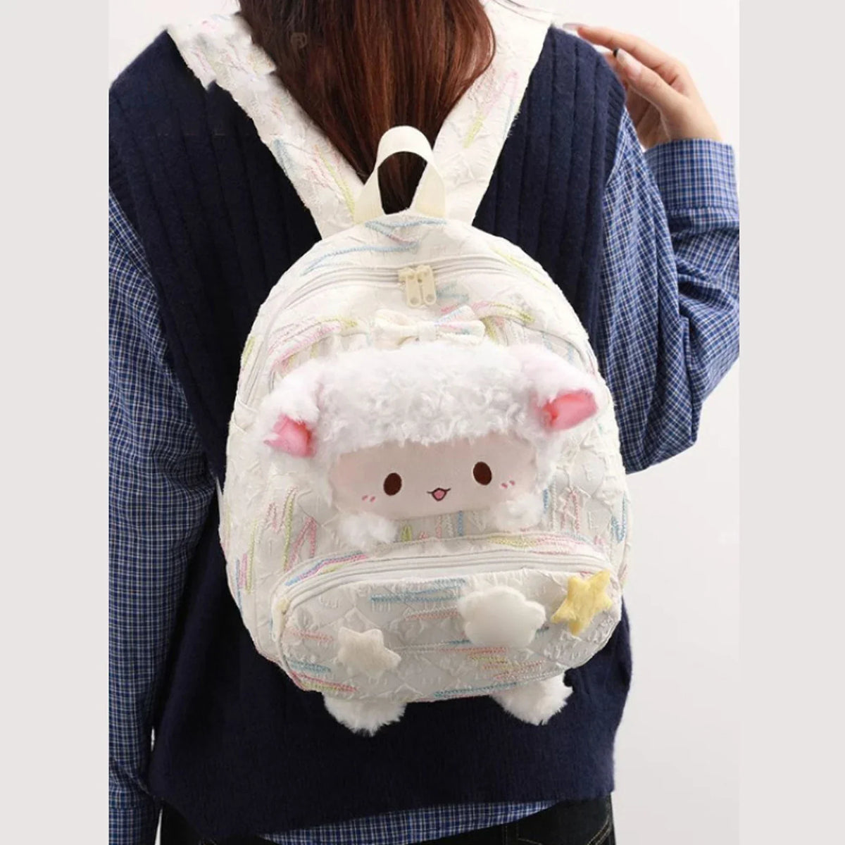 Cute Backpack For girls Cartoon Sheep Large Capacity School Backpack Kids Girls - Baby's World