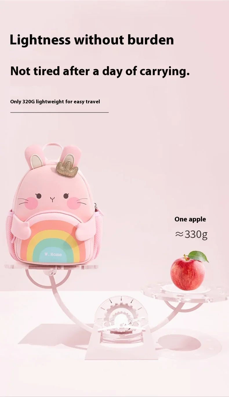 2025 New Arrival Cute Bear & Bunny Kids Backpack - Lightweight School Bag for Preschool Boys Girls, Adorable Toddler Travel