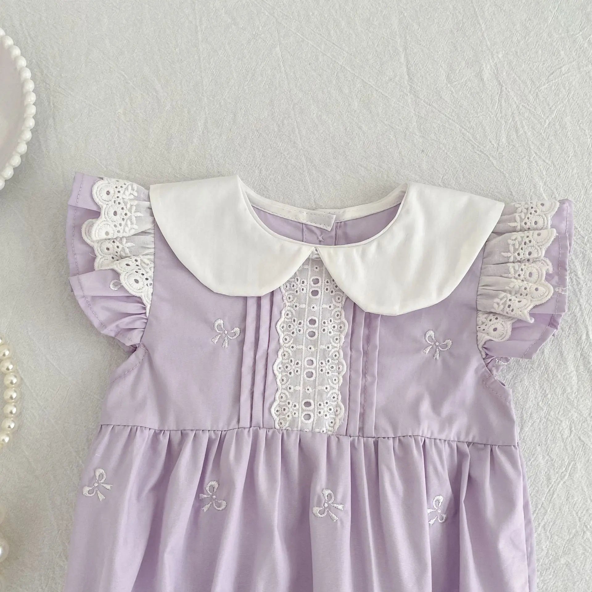 2026 New Summer Newborn 0-24M Infant Baby Girl Romper Baby Girl Clothing Flutter Sleeved Cotton Print Baby Girl Rompers