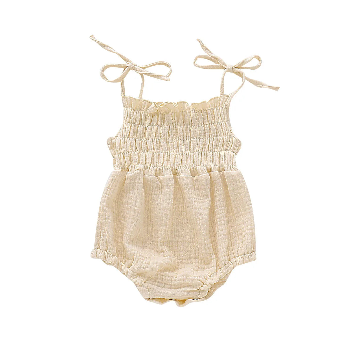 Baby Clothing Summer Newborn Infant Baby Girl Solid Color Sleeveless Romper Jumpsuit Outfit Clothes Cotton Adjustable