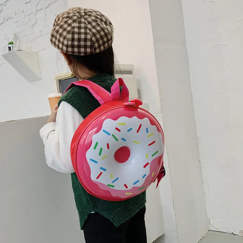Cartoon Kids Backpack Cute Donut Eggshell Bag Fun Kindergarten Kids Backpack Boys Girls Backpack - Baby's World