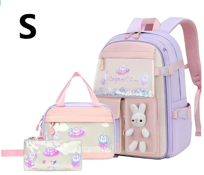 Cute Student Backpack 3pcs/set Primary | Baby's World Bangladesh