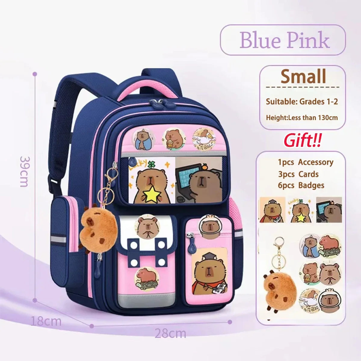 Capybara School Bag Waterproof Backpack | Baby's World Bangladesh