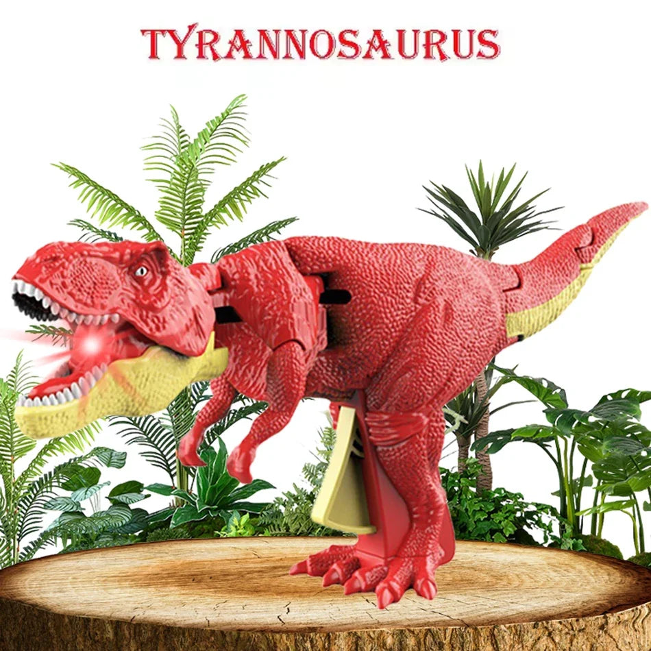 Children's Dinosaur Fidget Toy Decompression Telescopic Spring Swing Creative Battery-Free Swing Toy Christmas Gift for Kids