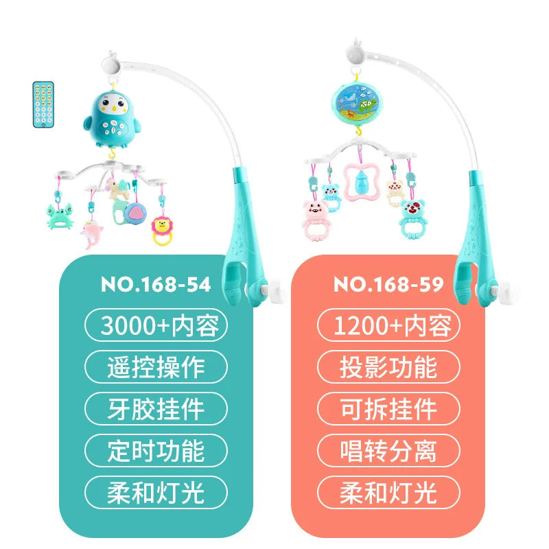 Baby Crib Mobiles Rattles Music Educational Toys Bed Bell Carousel For Cots Infant Baby Toy 0-12 Months For Newborns Toddler Toy