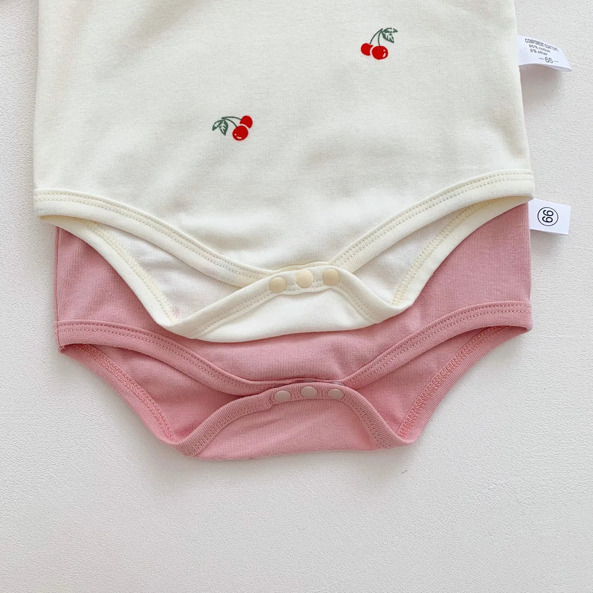 Summer Baby Clothes Newborn Thin Infant Girls One-Piece Cherry Short Sleeve Romper Newborns Jumpsuit Homewear Casual Pajamas