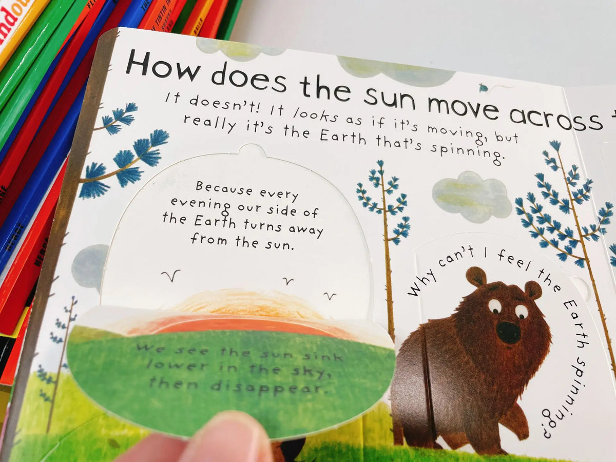 First Questions and Answers Why Does the Sun Shine? Usborne Lift the flap Children's Activity English Board Book