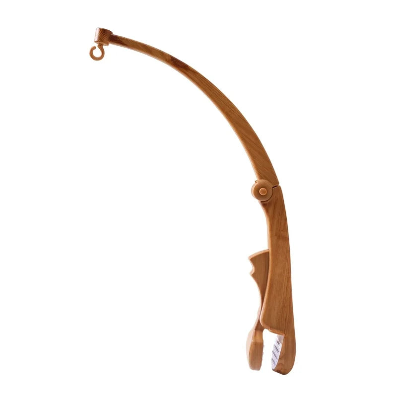 Baby Wooden Bed Bell Cartoon Rabbit Mobile Hanging Rattles Toy Hanger Crib Mobile Bed Bell Wood Toy Holder Arm Bracket Kid Gifts