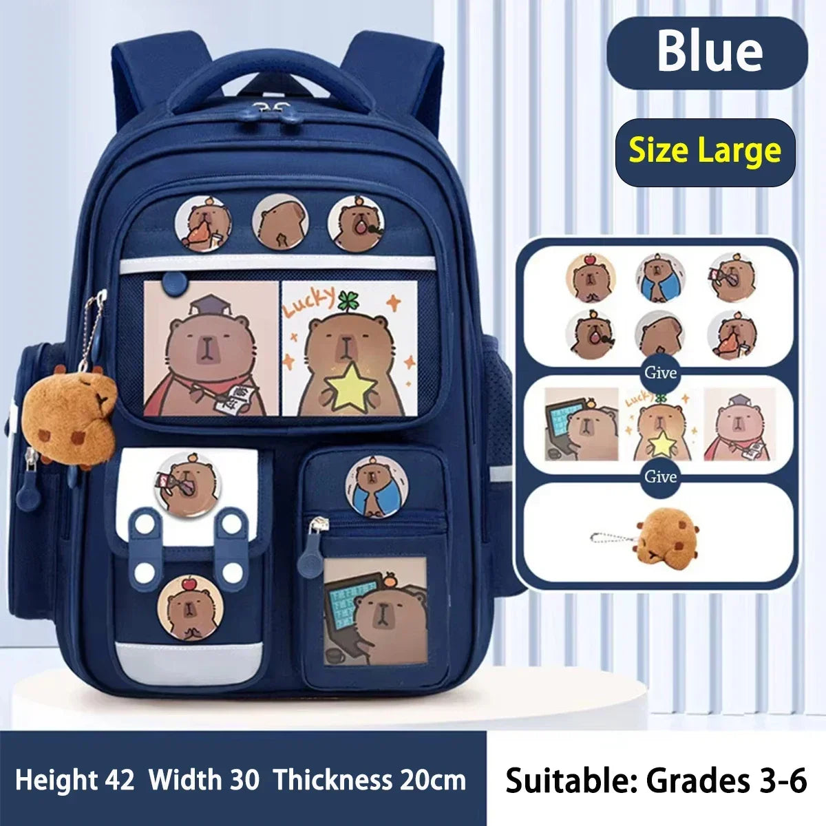 Capybara School Bag Waterproof Backpack | Baby's World Bangladesh
