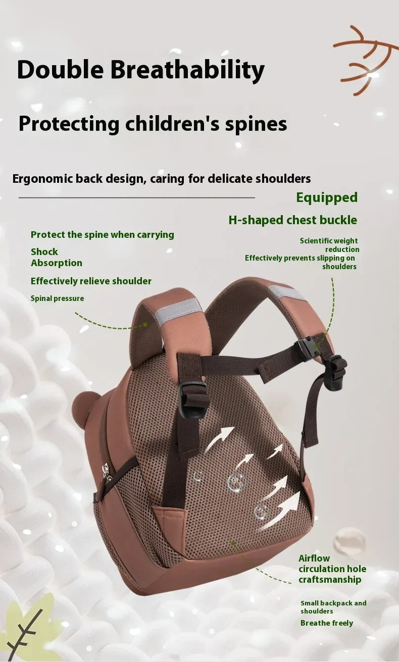 2025 New Arrival Cute Bear & Bunny Kids Backpack - Lightweight School Bag for Preschool Boys Girls, Adorable Toddler Travel