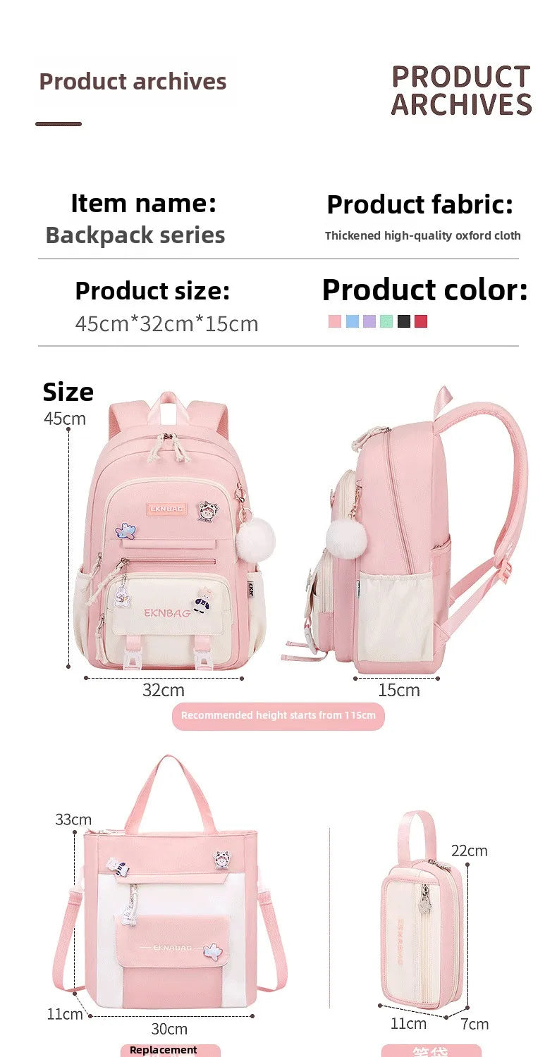 Child Girl Backpacks Primary Junior High School Bags for Girls Children Kids Bookbag Backpack New 2025 Back to School Girl