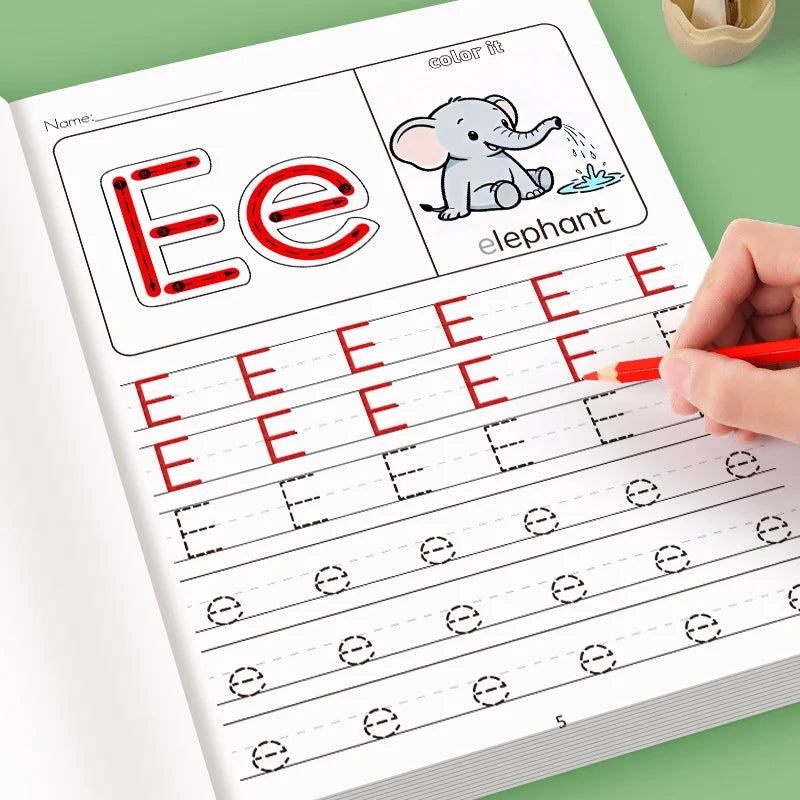 Children's Alphabet Practice Books A-Z Writing Practice Books, Learning Writing, Drawing Pages ActivitiesIllustration Book