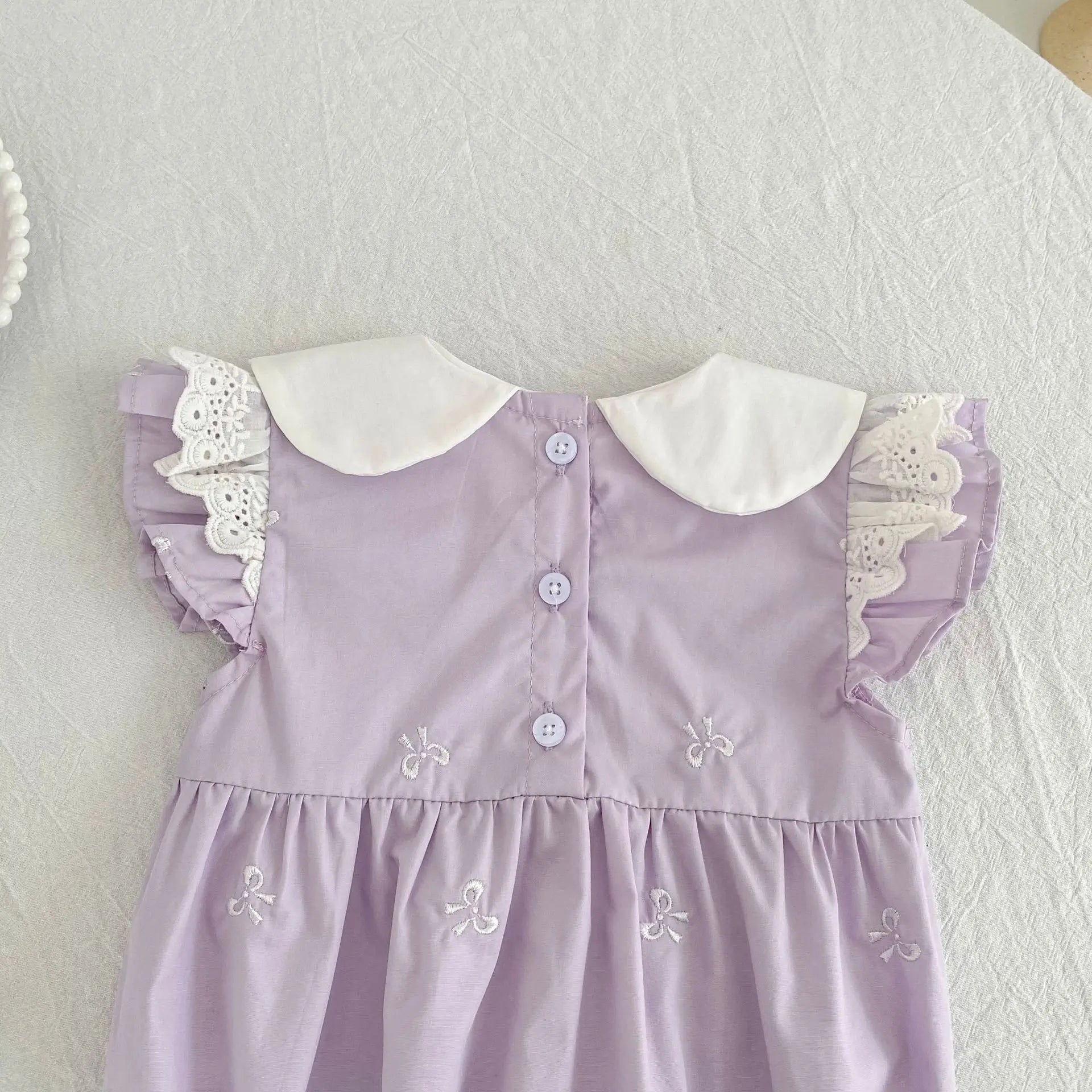 2026 New Summer Newborn 0-24M Infant Baby Girl Romper Baby Girl Clothing Flutter Sleeved Cotton Print Baby Girl Rompers